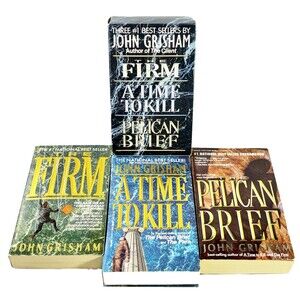 John Grisham Vintage 1990's Box Set The Firm, A Time to Kill, & Pelican Brief